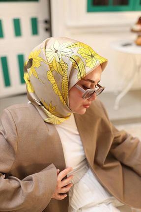 روسری زرد İpek Tivil Silk Home - کد 866696430