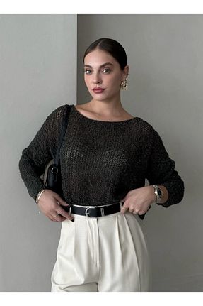 پلیور خاکی زنانه ساده Laluvia - کد 869238912