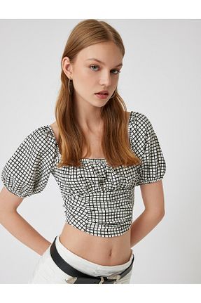 بلوز نباتی زنانه ساده Koton - کد 846469752