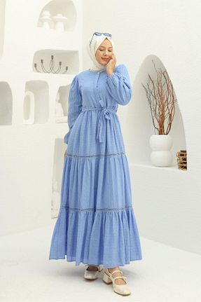 لباس حجاب آبی زنانه Çan PİNK FLY - کد 868675196
