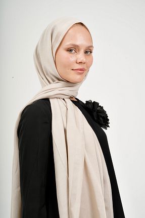 شال بژ زنانه پنبه ای ESSAHRA - کد 869228316