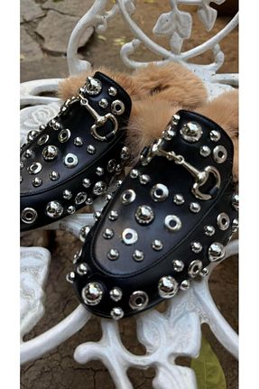 دمپائی مشکی زنانه چرم مصنوعی Eataly Shoes - کد 869233088