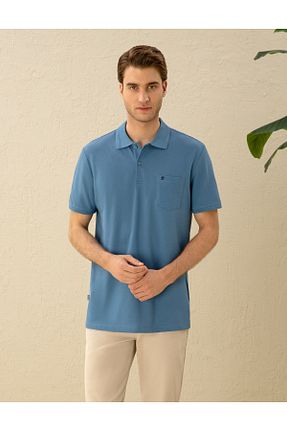 پولوشرت آبی مردانه %100 پنبه Pierre Cardin - کد 834777294