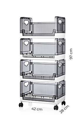 نظم دهنده حمام سفید پلاستیک Evle - کد 869254802