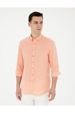 پیراهن نارنجی مردانه رگولار Pierre Cardin - کد 833130226