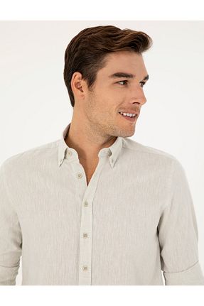 پیراهن سبز مردانه رگولار Pierre Cardin - کد 939032574