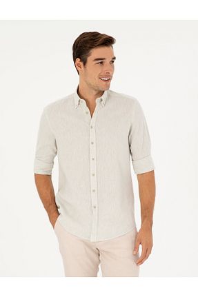 پیراهن سبز مردانه رگولار Pierre Cardin - کد 834890014