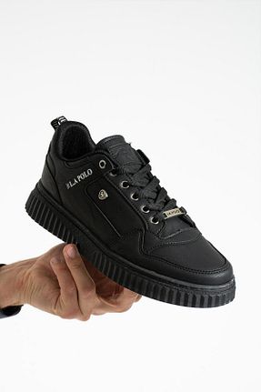 کفش اسنیکر مشکی مردانه بند دار L.A Polo - کد 806551193