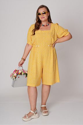 سرهمی سایز بزرگ زرد زنانه 3/4 Boy Büyük Moda - کد 848713221