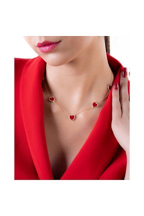 گردنبند طلا قرمز زنانه 8 عیار YCL JEWELLERY - کد 839596885