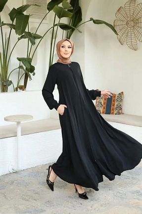کلاه و ابایا مشکی زنانه پنبه ای gülmedine - کد 834794711