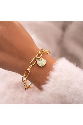 دستبند طلا طلائی زنانه 14 عیار hakan mücevherat - کد 869746840