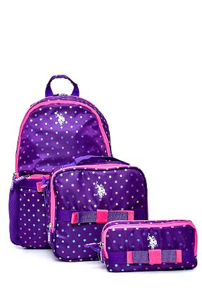 کیف مدرسه بنفش بچه گانه U.S. Polo Assn. - کد 869277016
