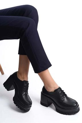 کفش کلاسیک مشکی زنانه چرم مصنوعی MODAMAİSA - کد 869324255