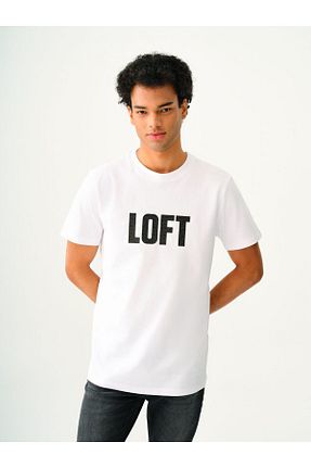 تیشرت سفید مردانه رگولار Loft - کد 869359624