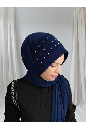 شال سرمه ای زنانه NurAy - کد 869377284