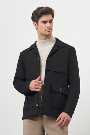 کاپشن مشکی مردانه رگولار Morven - کد 869392558