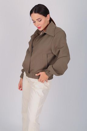 کت خاکی زنانه رگولار FACETTE - کد 758334634