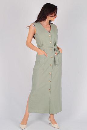 لباس سبز زنانه بافتنی FACETTE - کد 832637267