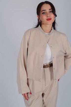 کت بژ زنانه رگولار FACETTE - کد 793285837
