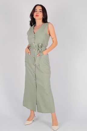 لباس سبز زنانه بافتنی FACETTE - کد 832637267