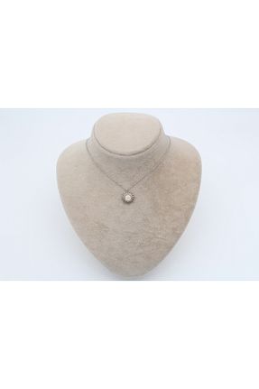 گردنبند نقره آبی زنانه 925 عیار Alina Jewelry - کد 869421007