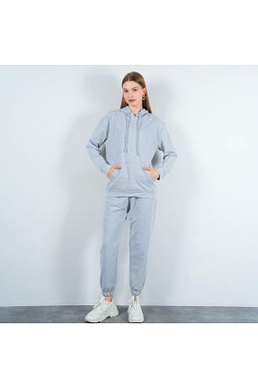 ست بالاتنه و پائین تنه طوسی زنانه بافت CELITA - کد 869433585