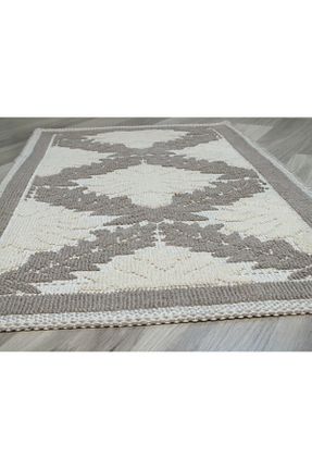 گلیم بژ پنبه ای NikAr Home - کد 869434918