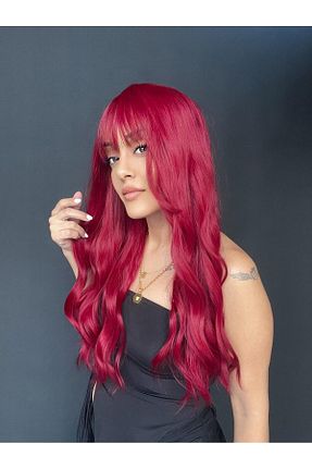 کلاه گیس بنفش زنانه Suzan Peruk - کد 869439856