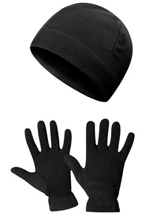 ست شال گردن و کلاه پشمی و دستکش مشکی مردانه 2 تایی Tutku - کد 869875448