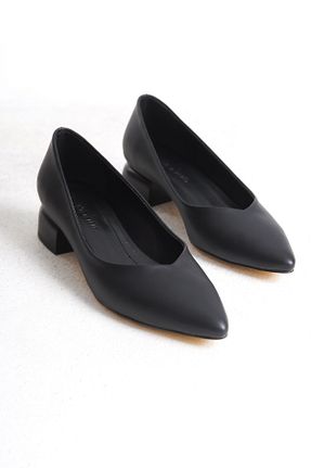 کفش کلاسیک مشکی زنانه چرم مصنوعی DaphneSandals - کد 869513187