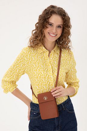کیف دوشی قهوه ای زنانه چرم مصنوعی U.S. Polo Assn. - کد 869507831