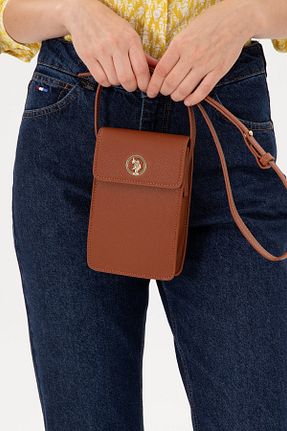 کیف دوشی قهوه ای زنانه چرم مصنوعی U.S. Polo Assn. - کد 869507831