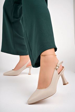 کفش کلاسیک بژ زنانه چرم مصنوعی lady classy - کد 869513319