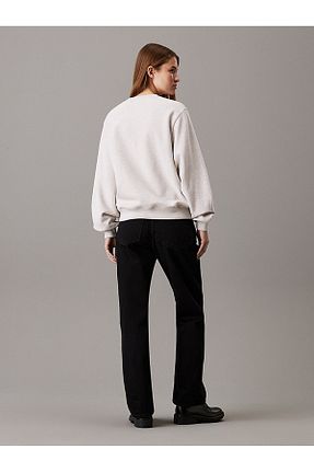 سوئیشرت طوسی زنانه ساده Calvin Klein - کد 853724268