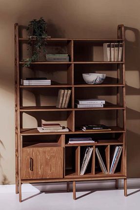 قفسه کتاب قهوه ای 190 سانتی متر Woodesk - کد 869925084