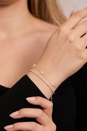 دستبند نقره زنانه 925 عیار Elika Silver - کد 869471725