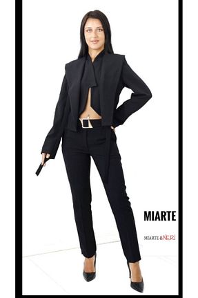 شلوار مشکی زنانه پلی استر MIARTE - کد 869532794
