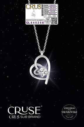 گردنبند نقره زنانه 925 عیار Cruse - کد 869583415