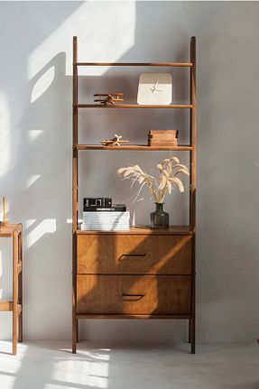 قفسه کتاب قهوه ای 190 سانتی متر Woodesk - کد 869941145