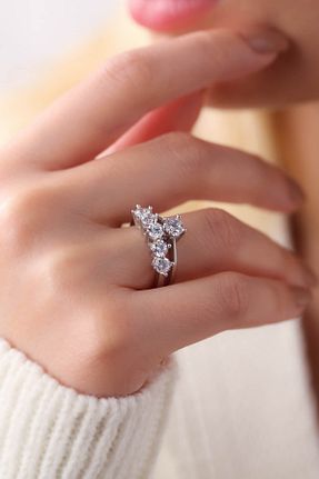 انگشتر نقره زنانه زیرکن MySilvers - کد 105003630