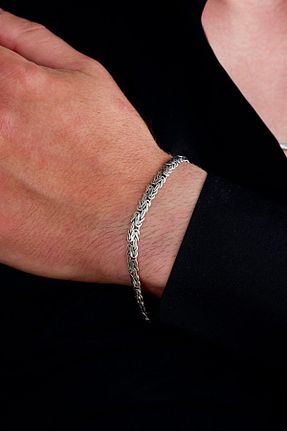 دستبند نقره سبز مردانه 925 عیار Ricco Jewellery - کد 869613347