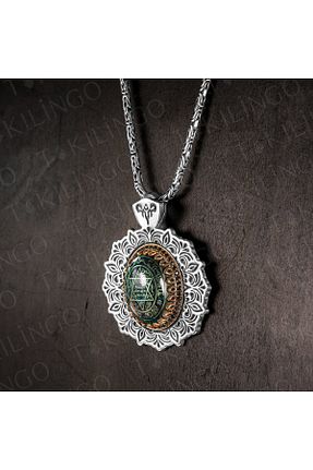 گردنبند نقره سبز مردانه 925 عیار Takılingo - کد 869594039