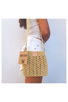 کیف دوشی بژ زنانه حصیر Bugi&Zugi - کد 867576582