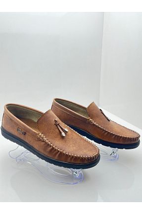 کفش کلاسیک قهوه ای مردانه چرم مصنوعی GİRGÖR - کد 869585225