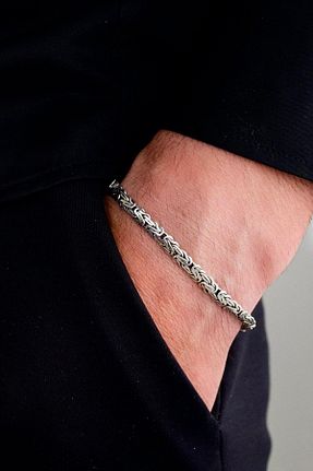 دستبند نقره سبز مردانه 925 عیار Ricco Jewellery - کد 869613347