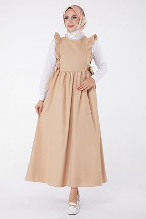 لباس حجاب قهوه ای زنانه رگولار TOFİSA - کد 869591066