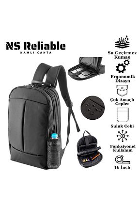 کیف لپ تاپ و مدارک مشکی زنانه پارچه ای NS reliable - کد 680115329