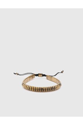 دستبند استیل (فولاد) طلائی مردانه استیل (فولاد) İlvi - کد 869644472