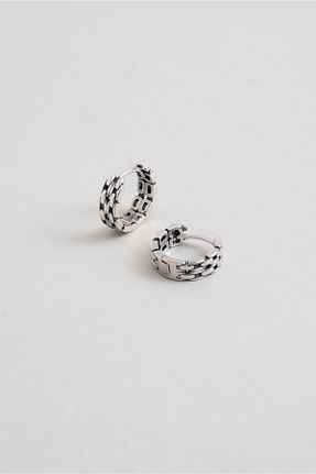 گوشواره نقره متالیک مردانه 925 عیار So Chic - کد 869652663